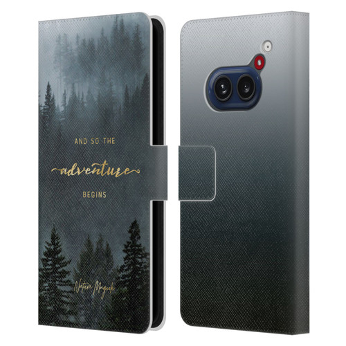 Nature Magick So The Adventure Begins Quote Trees Leather Book Wallet Case Cover For Nothing Phone (2a)