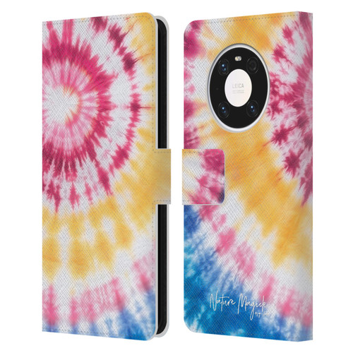 Nature Magick Color Tints Tricolor Leather Book Wallet Case Cover For Huawei Mate 40 Pro 5G