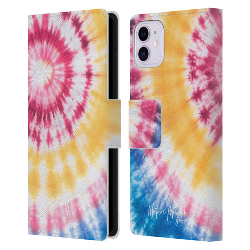 Nature Magick Color Tints Tricolor Leather Book Wallet Case Cover For Apple iPhone 11