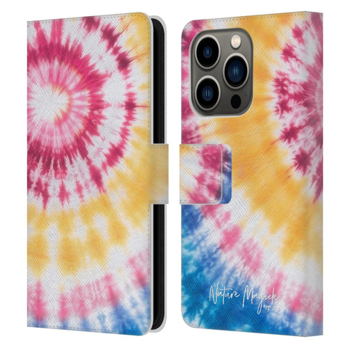 Nature Magick Color Tints Tricolor Leather Book Wallet Case Cover For Apple iPhone 14 Pro