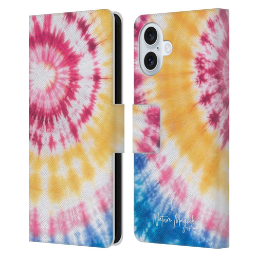 Nature Magick Color Tints Tricolor Leather Book Wallet Case Cover For Apple iPhone 16 Plus