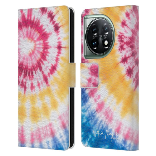 Nature Magick Color Tints Tricolor Leather Book Wallet Case Cover For OnePlus 11 5G