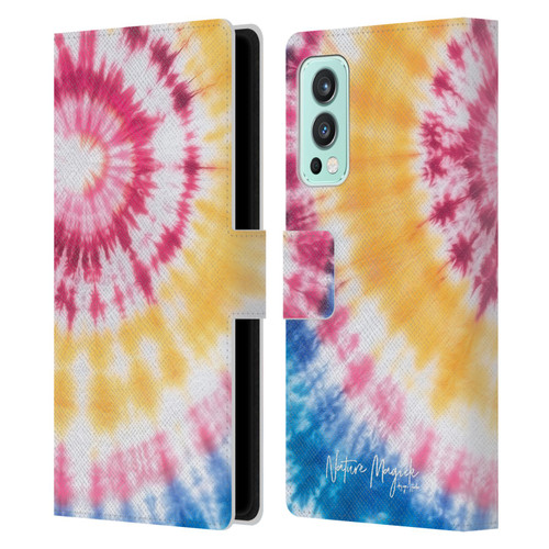 Nature Magick Color Tints Tricolor Leather Book Wallet Case Cover For OnePlus Nord 2 5G