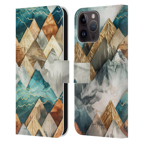 Nature Magick Fascinating Hills Decorative Leather Book Wallet Case Cover For Apple iPhone 15 Pro Max