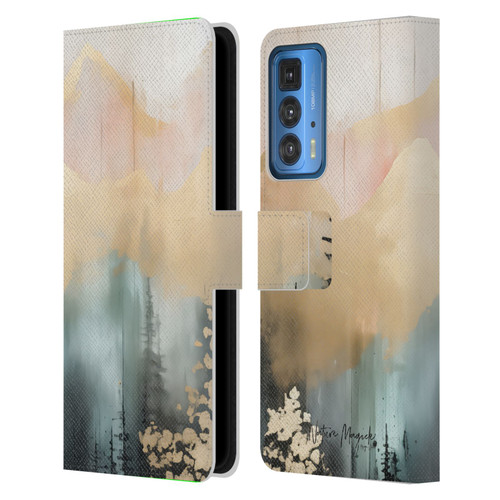 Nature Magick Fascinating Hills Watercolor Leather Book Wallet Case Cover For Motorola Edge (2022)