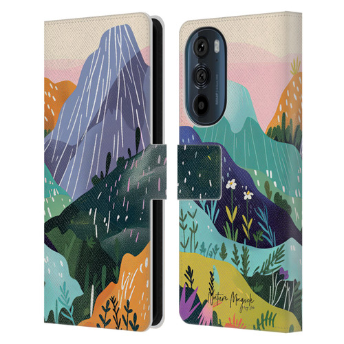 Nature Magick Fascinating Hills Colors Leather Book Wallet Case Cover For Motorola Edge 30