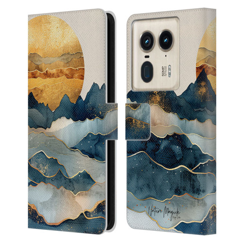 Nature Magick Fascinating Hills Under The Moon Leather Book Wallet Case Cover For Motorola Edge 50 Ultra/X50 Ultra