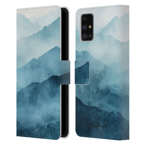 Nature Magick Fascinating Hills Blue Range Leather Book Wallet Case Cover For Samsung Galaxy M31s (2020)