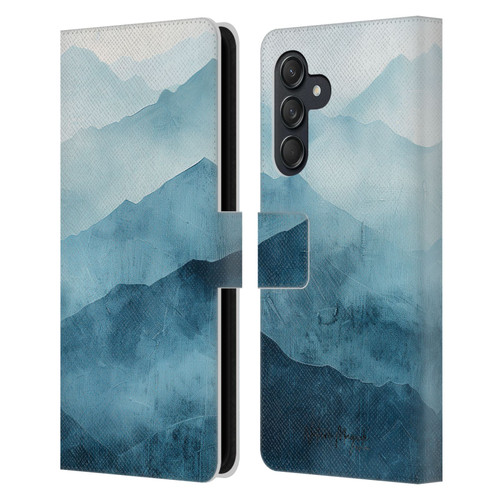 Nature Magick Fascinating Hills Blue Range Leather Book Wallet Case Cover For Samsung Galaxy M55 5G