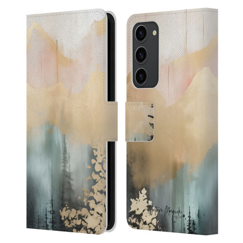 Nature Magick Fascinating Hills Watercolor Leather Book Wallet Case Cover For Samsung Galaxy S23+ 5G