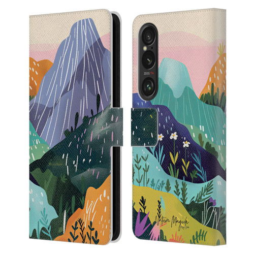Nature Magick Fascinating Hills Colors Leather Book Wallet Case Cover For Sony Xperia 1 VI 5G
