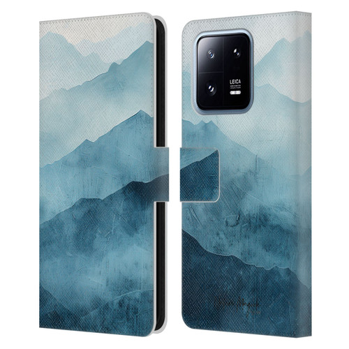 Nature Magick Fascinating Hills Blue Range Leather Book Wallet Case Cover For Xiaomi 13 Pro 5G