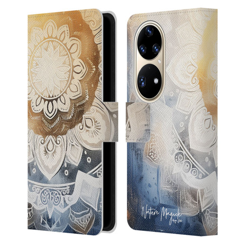 Nature Magick Lush Ring Healing Leather Book Wallet Case Cover For Huawei P50 Pro