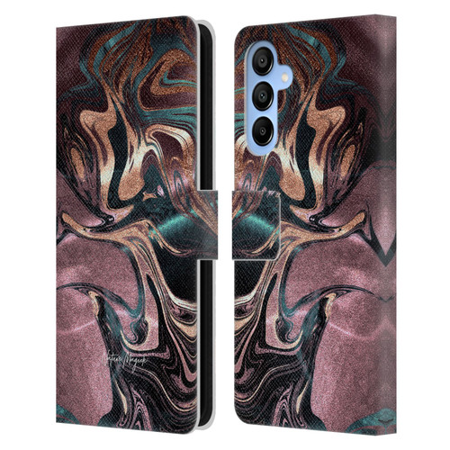 Nature Magick Luxe Gold Marble Metallic Bronze Leather Book Wallet Case Cover For Samsung Galaxy A16 5G