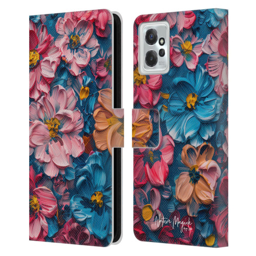 Nature Magick Paint Blobs Elegant Leather Book Wallet Case Cover For Motorola Moto G Power (2023)