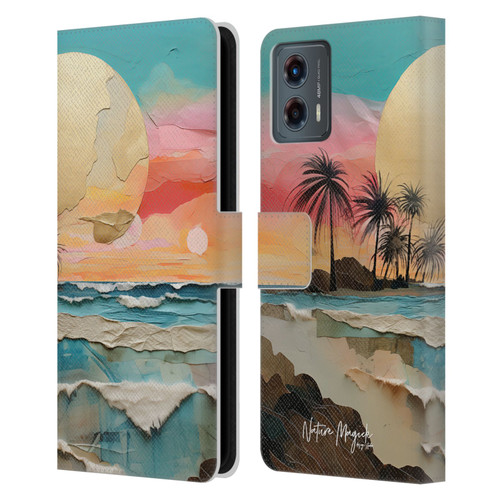 Nature Magick Various Collection Moon Tides Leather Book Wallet Case Cover For Motorola Moto G (2023)