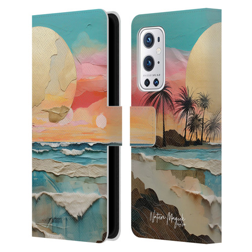Nature Magick Various Collection Moon Tides Leather Book Wallet Case Cover For OnePlus 9 Pro