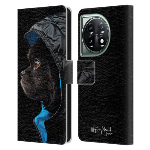 Nature Magick Various Collection Pup Stare Leather Book Wallet Case Cover For OnePlus 11 5G