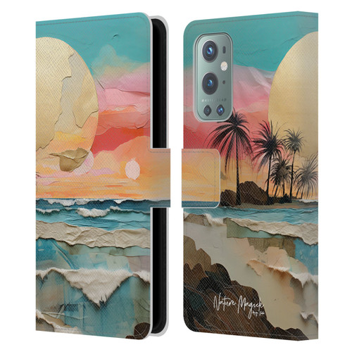 Nature Magick Various Collection Moon Tides Leather Book Wallet Case Cover For OnePlus 9