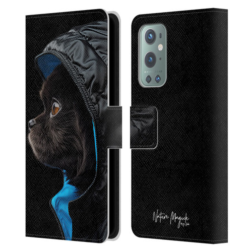 Nature Magick Various Collection Pup Stare Leather Book Wallet Case Cover For OnePlus 9