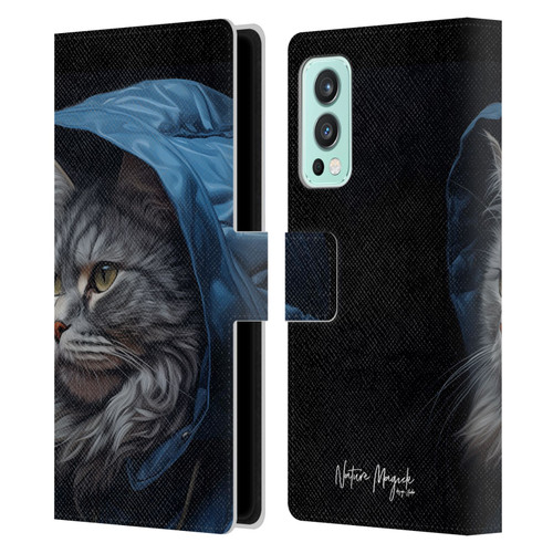 Nature Magick Various Collection Winter Cat Leather Book Wallet Case Cover For OnePlus Nord 2 5G