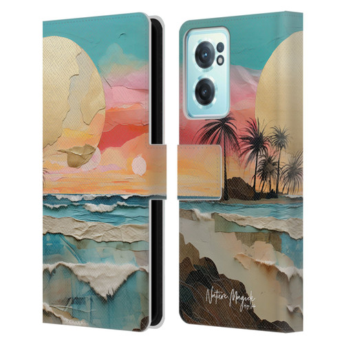 Nature Magick Various Collection Moon Tides Leather Book Wallet Case Cover For OnePlus Nord CE 2 5G