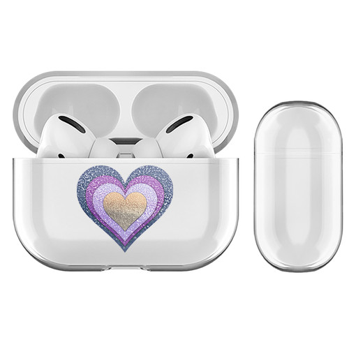 Monika Strigel Heart In Heart Indigo Clear Hard Crystal Cover for Apple AirPods Pro Charging Case