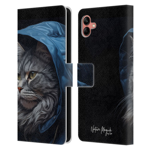 Nature Magick Various Collection Winter Cat Leather Book Wallet Case Cover For Samsung Galaxy A04 (2022)