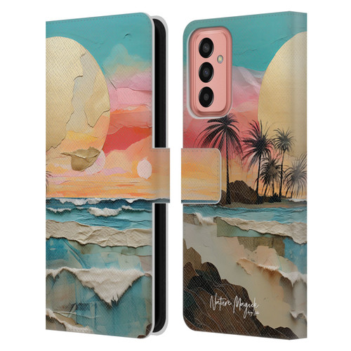 Nature Magick Various Collection Moon Tides Leather Book Wallet Case Cover For Samsung Galaxy M13 (2022)