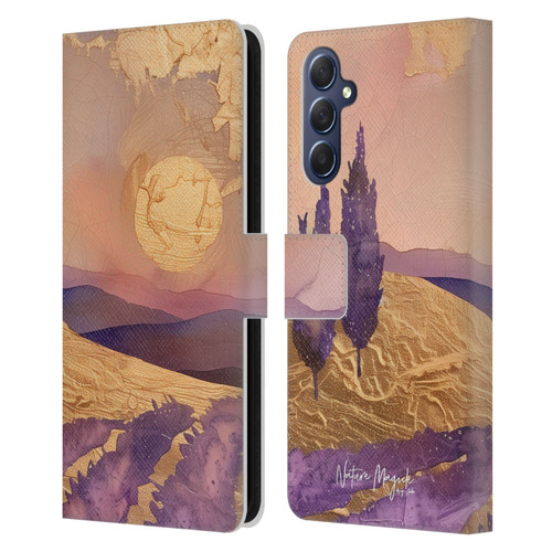 Nature Magick Various Collection Mauve Land Leather Book Wallet Case Cover For Samsung Galaxy M54 5G
