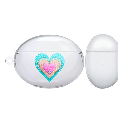 Monika Strigel Heart In Heart Mint Clear Hard Crystal Cover for Huawei Freebuds 4