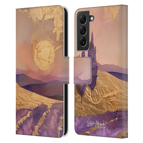 Nature Magick Various Collection Mauve Land Leather Book Wallet Case Cover For Samsung Galaxy S22+ 5G