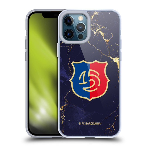 FC Barcelona 125th Anniversary Logo Marble Soft Gel Case for Apple iPhone 12 Pro Max