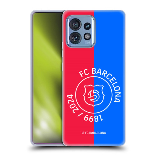 FC Barcelona 125th Anniversary Red & Blue Soft Gel Case for Motorola Moto Edge 40 Pro/Plus 2023