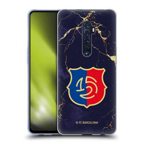 FC Barcelona 125th Anniversary Logo Marble Soft Gel Case for OPPO Reno 2