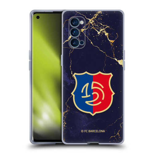 FC Barcelona 125th Anniversary Logo Marble Soft Gel Case for OPPO Reno 4 Pro 5G