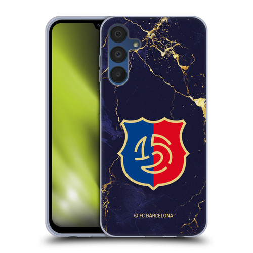 FC Barcelona 125th Anniversary Logo Marble Soft Gel Case for Samsung Galaxy A15