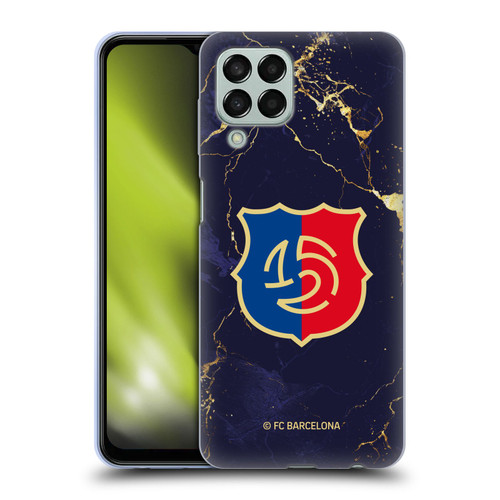 FC Barcelona 125th Anniversary Logo Marble Soft Gel Case for Samsung Galaxy M33 (2022)