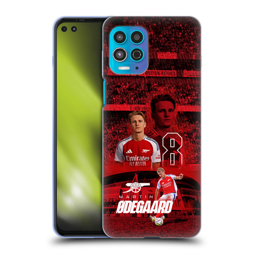 Arsenal FC 2024/25 First Team Martin Ødegaard Soft Gel Case for Motorola Moto G100