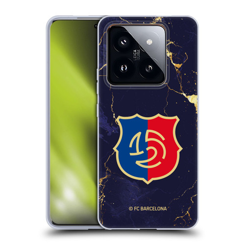 FC Barcelona 125th Anniversary Logo Marble Soft Gel Case for Xiaomi 14 Pro