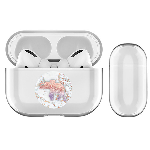 Monika Strigel Marble Elephant Marble Clear Hard Crystal Cover for Apple AirPods Pro Charging Case