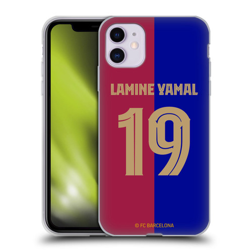 FC Barcelona 2024/25 Players Home Kit Lamine Yamal Soft Gel Case for Apple iPhone 11 FC Barcelona 2024/25 Players Home Kit Lamine Yamal Soft Gel Case for Apple iPhone 11
