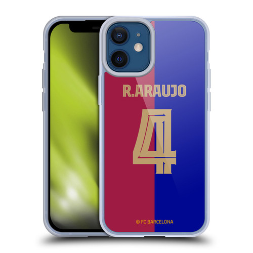 FC Barcelona 2024/25 Players Home Kit Ronald Araújo Soft Gel Case for Apple iPhone 12 Mini & MagSafe