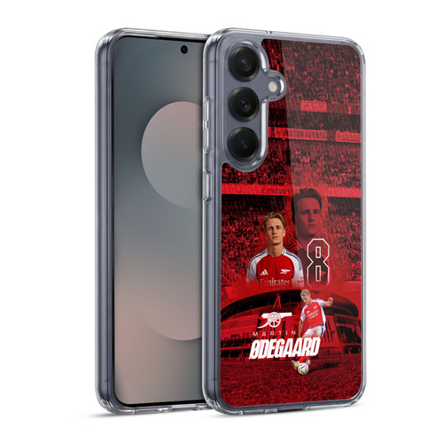 Arsenal FC 2024/25 First Team Martin Ødegaard Soft Gel Case for Samsung Galaxy S25 & MagSafe