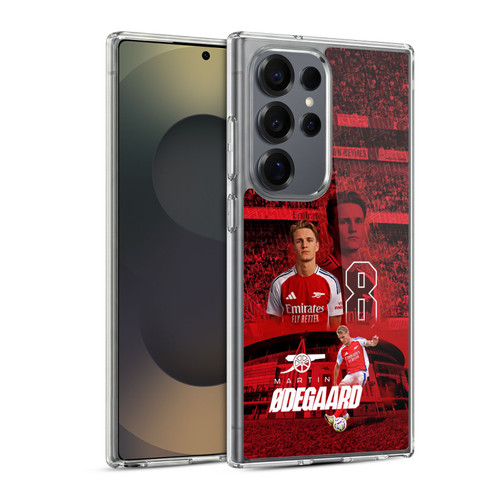 Arsenal FC 2024/25 First Team Martin Ødegaard Soft Gel Case for Samsung Galaxy S25 Ultra & MagSafe