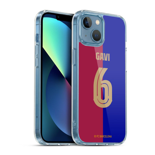 FC Barcelona 2024/25 Players Home Kit Gavi Soft Gel Case for Apple iPhone 13 Mini & MagSafe