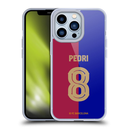 FC Barcelona 2024/25 Players Home Kit Pedri Soft Gel Case for Apple iPhone 13 Pro