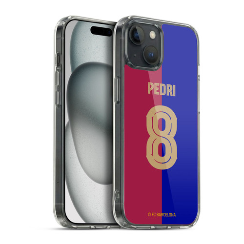 FC Barcelona 2024/25 Players Home Kit Pedri Soft Gel Case for Apple iPhone 15 Plus & MagSafe