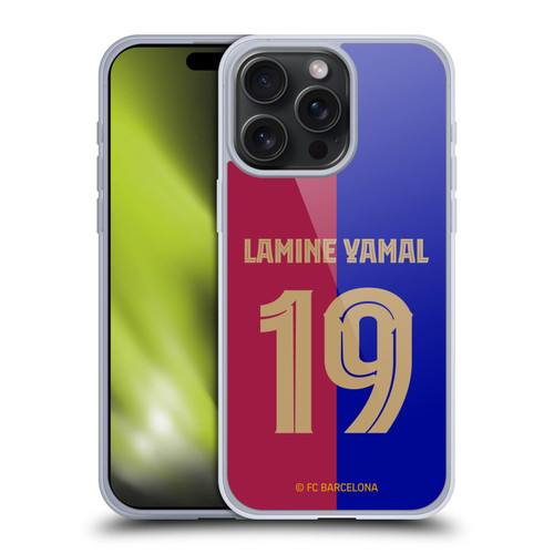 FC Barcelona 2024/25 Players Home Kit Lamine Yamal Soft Gel Case for Apple iPhone 15 Pro Max