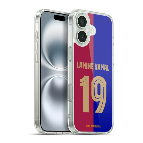 FC Barcelona 2024/25 Players Home Kit Lamine Yamal Soft Gel Case for Apple iPhone 16 Plus & MagSafe